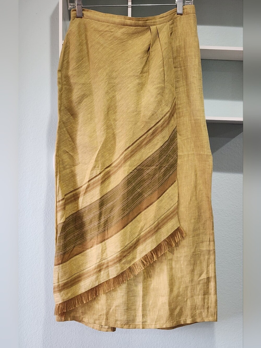 Joy Perreras - Rialto Collection |Earth-toned Wrap-style Skirt l Vintage